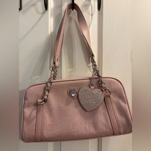 Juicy Couture Chic Pink Handbag with Heart Charm